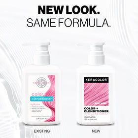 KERACOLOR Color + Clenditioner Light Pink 12 Fl Oz back view