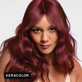 KERACOLOR Color + Clenditioner Merlot 12 Fl Oz application on hair