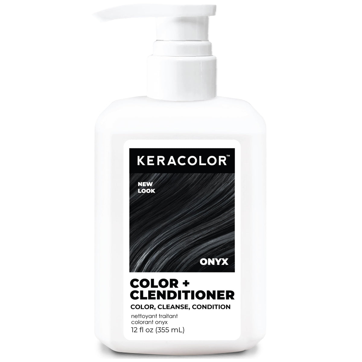 KERACOLOR Color + Clenditioner Onyx 12 Fl Oz front view