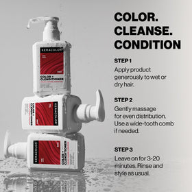 KERACOLOR Color + Clenditioner Red in bathroom setting