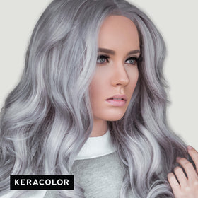 KERACOLOR Color + Clenditioner Silver application on hair