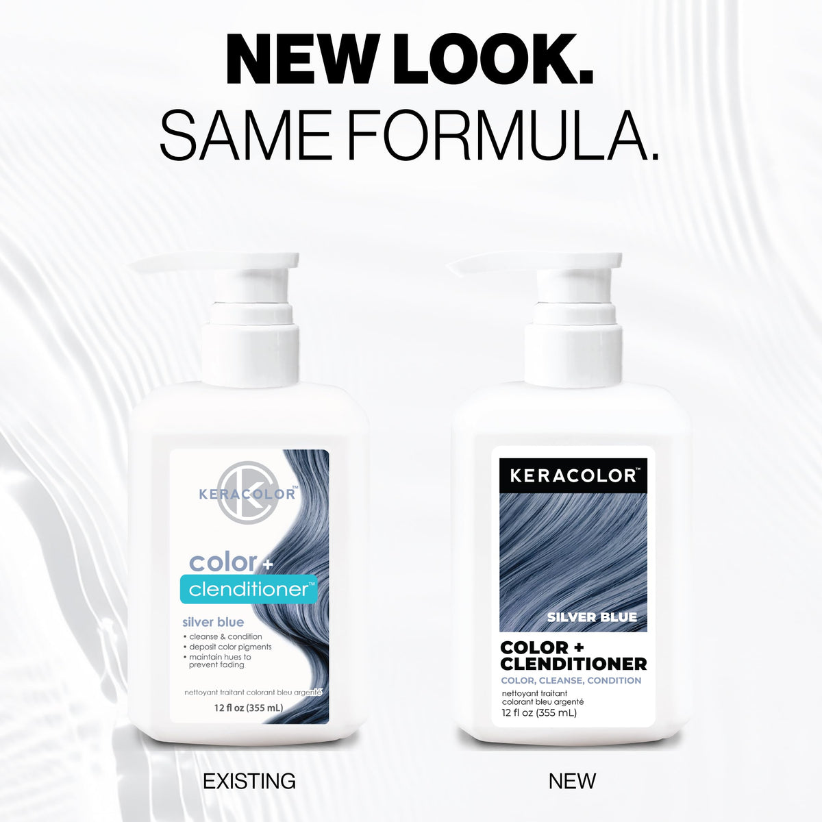 KERACOLOR Color + Clenditioner Silver Blue 12 Fl Oz back view
