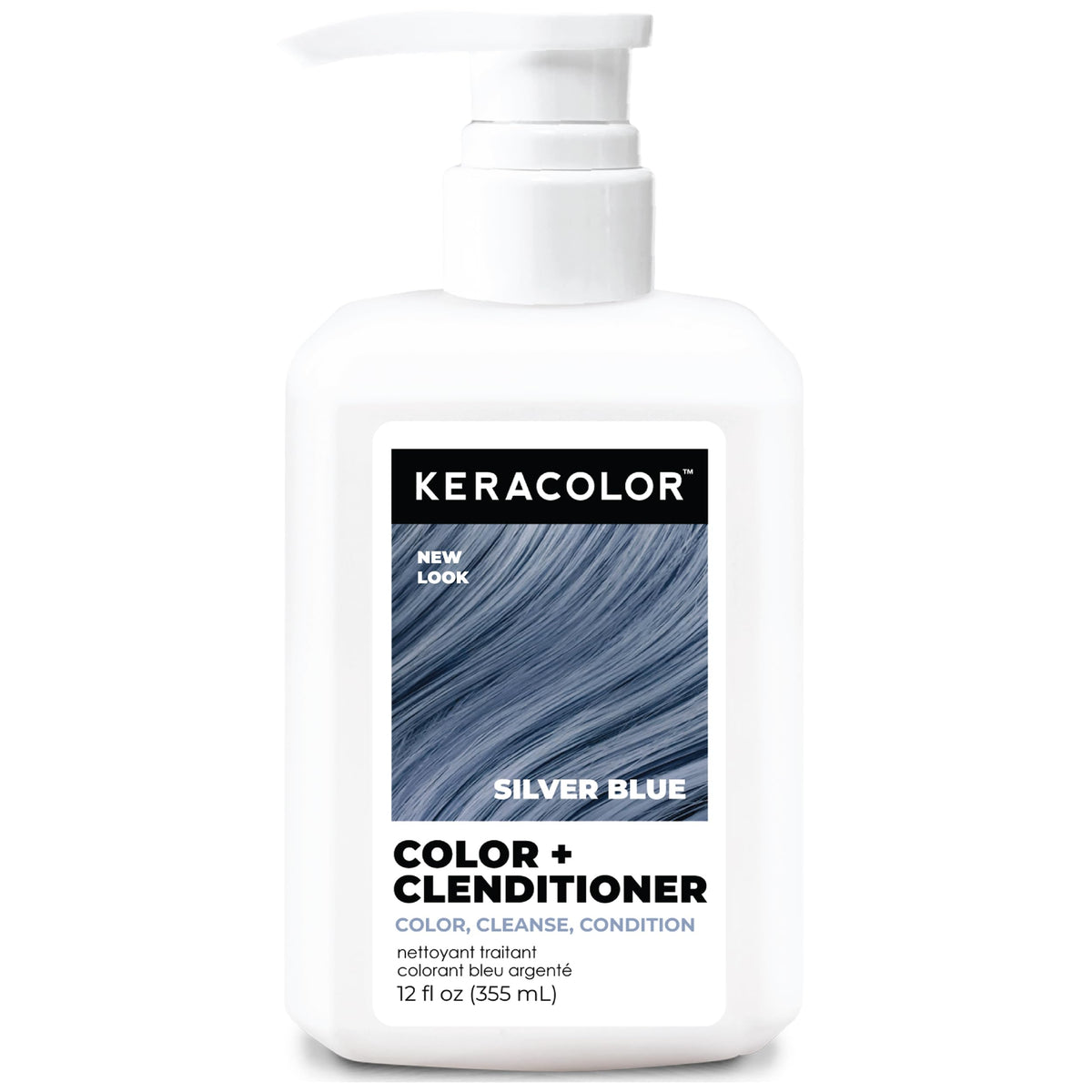 KERACOLOR Color + Clenditioner Silver Blue 12 Fl Oz front view