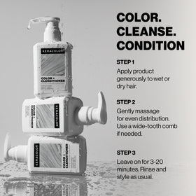 KERACOLOR Color + Clenditioner Silver in a bathroom setting