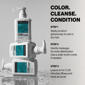 KERACOLOR Color + Clenditioner Teal on hair