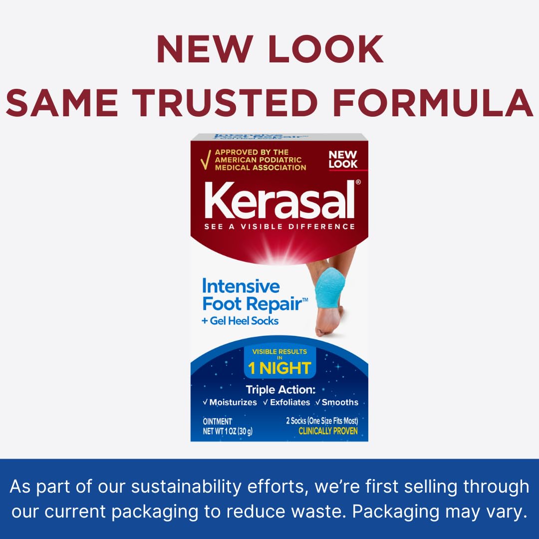 Kerasal gel socks for moisturizing cracked heels