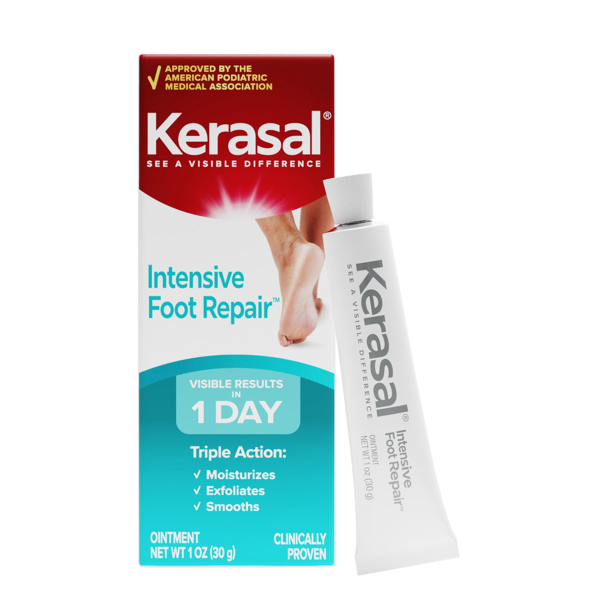 Kerasal Intensive Foot Repair Ointment 1 oz front view