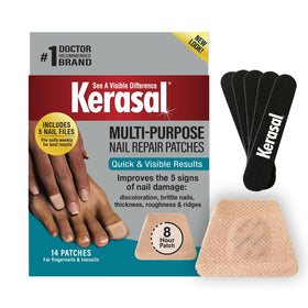 Kerasal Multi-Purpose Nail Repair Patches front view with packaging