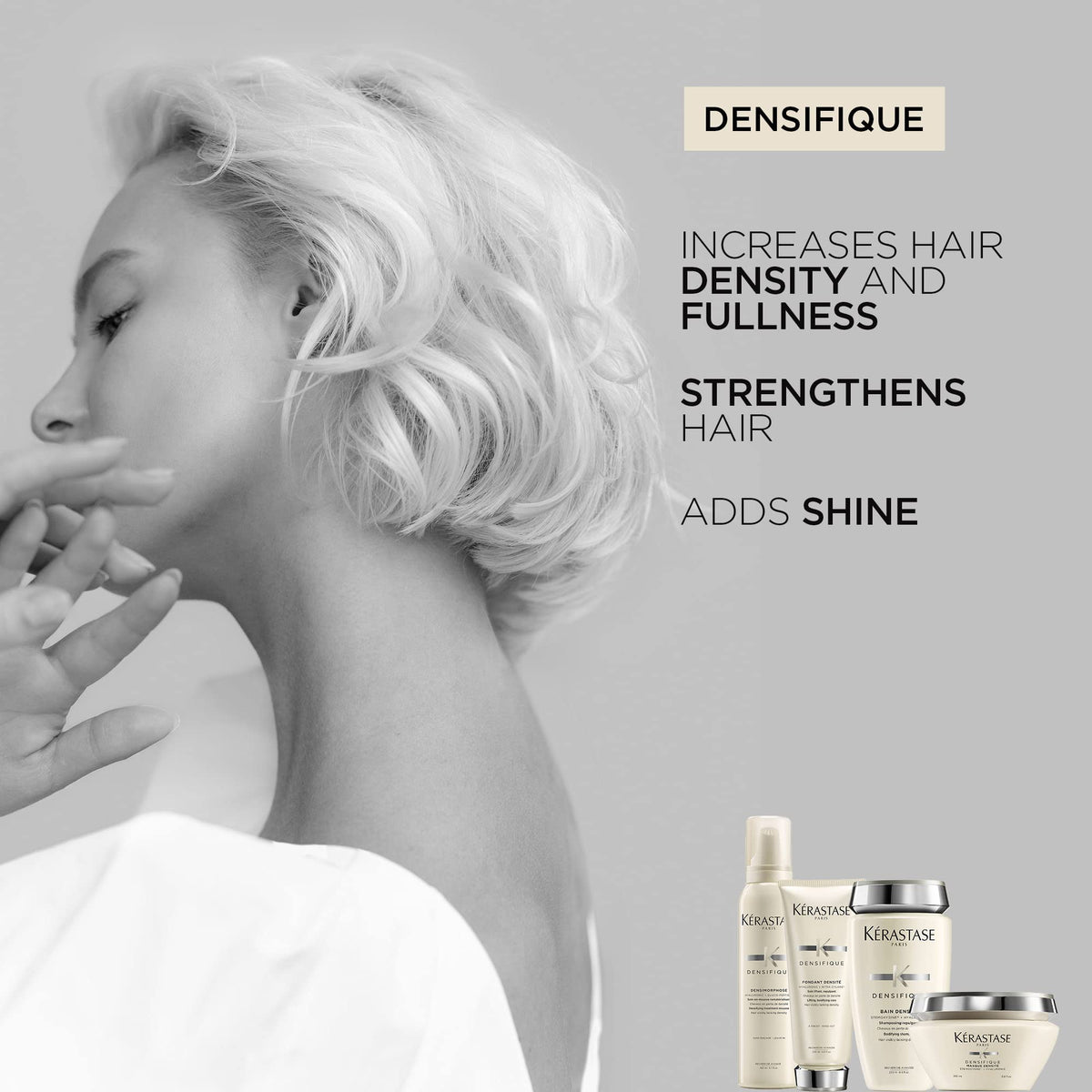 KÉRASTASE Densifique Conditioner application on hair