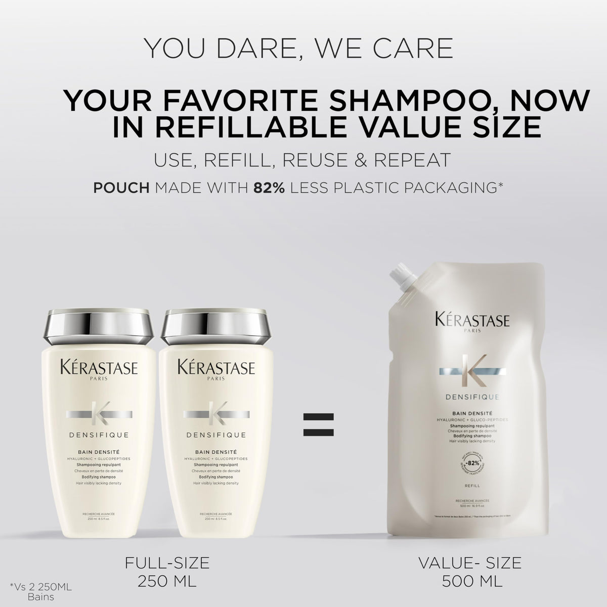 KÉRASTASE Densifique Shampoo with hyaluronic acid label
