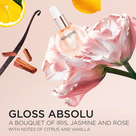 KÉRASTASE Gloss Absolu Glaze Drops 140g applied to hair