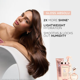 KÉRASTASE Gloss Absolu Glaze Drops 140g on a bathroom counter