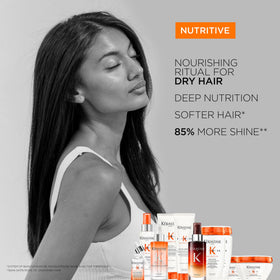 KÉRASTASE Nutritive Gentle Hydrating Shampoo in use during shower