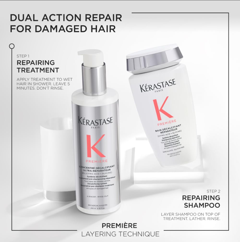 KÉRASTASE Premiere Shampoo with surrounding hair care products
