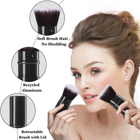Keriloo Kabuki Brush being used for makeup application