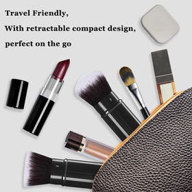 Keriloo Kabuki Brush set displayed on a vanity table