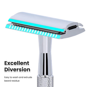 Keropy Safety Razor in packaging with premium stainless steel blades