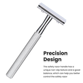 Keropy Safety Razor showing its zinc alloy construction