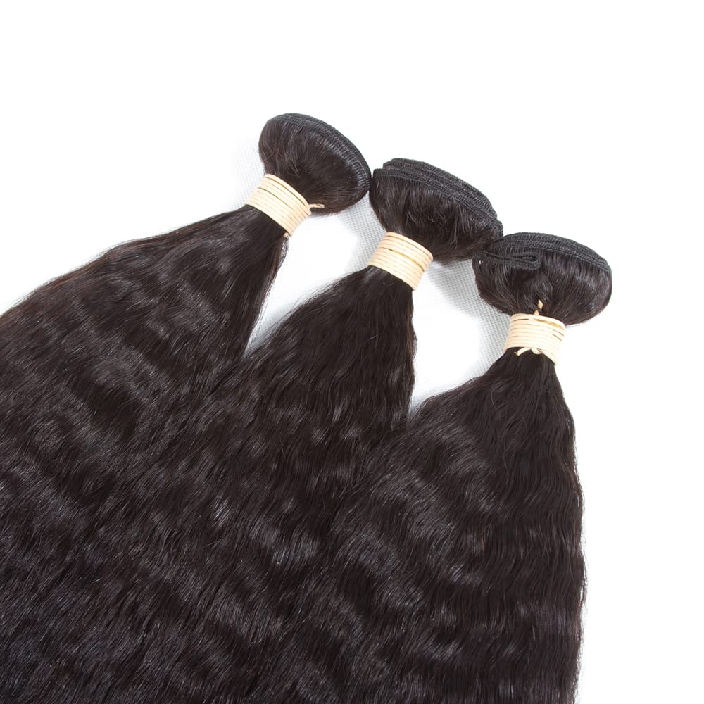 Kerriana Kinky Straight Hair Bundle texture close-up