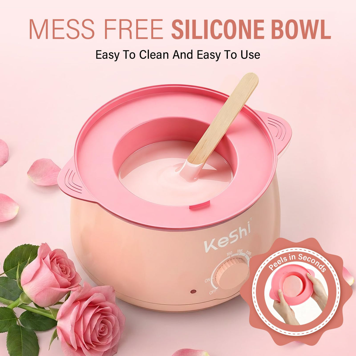 KeShi wax warmer with adjustable temperature dial