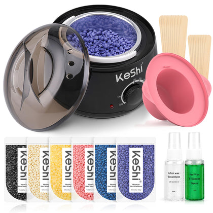 KeShi Waxing Kit complete set with wax warmer and accessories