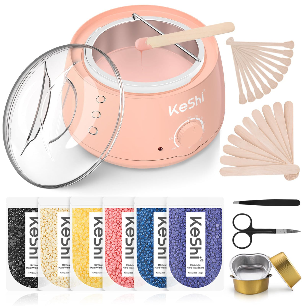 KeShi Waxing Kit displayed on a countertop