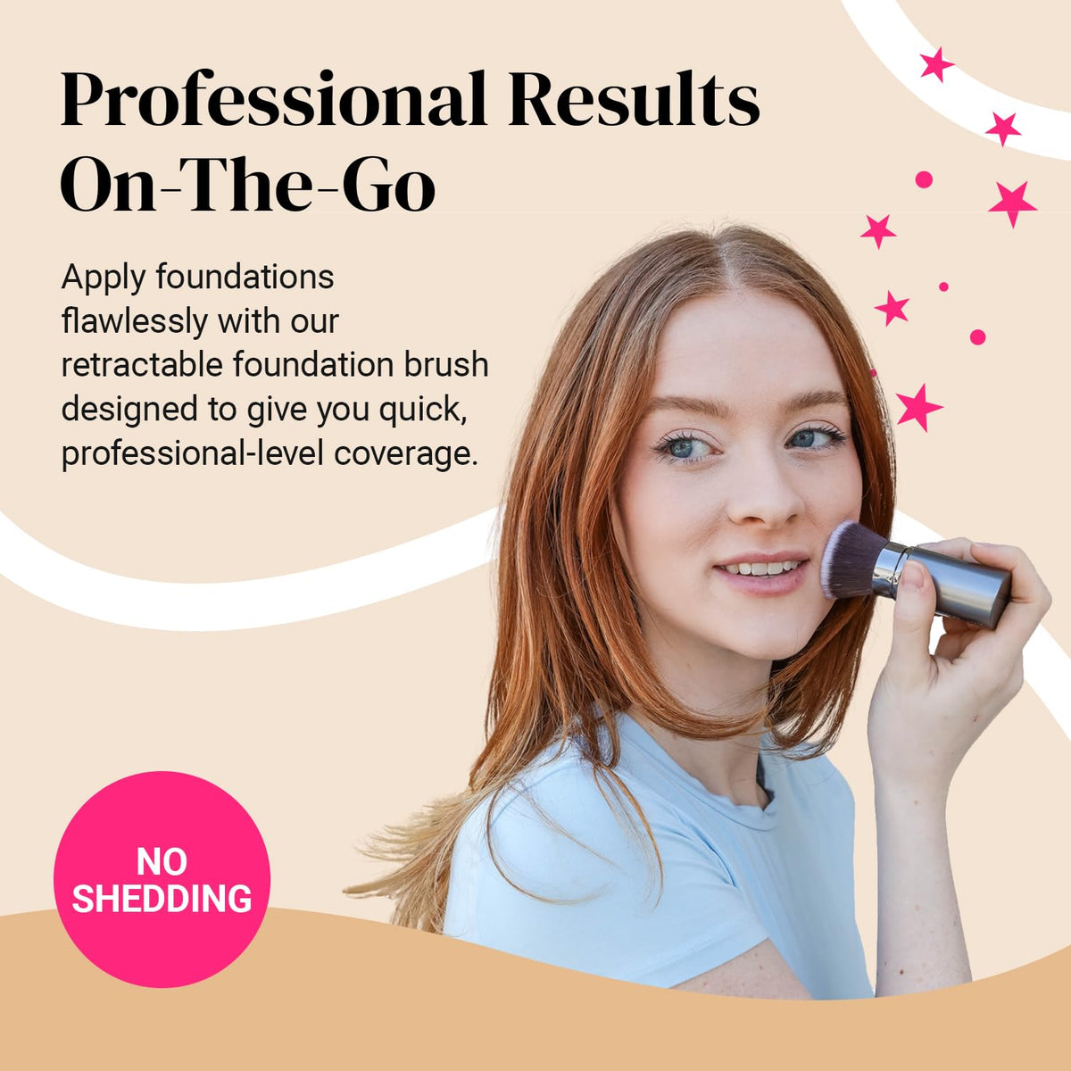 KESHIMA Retractable Kabuki Brush side view