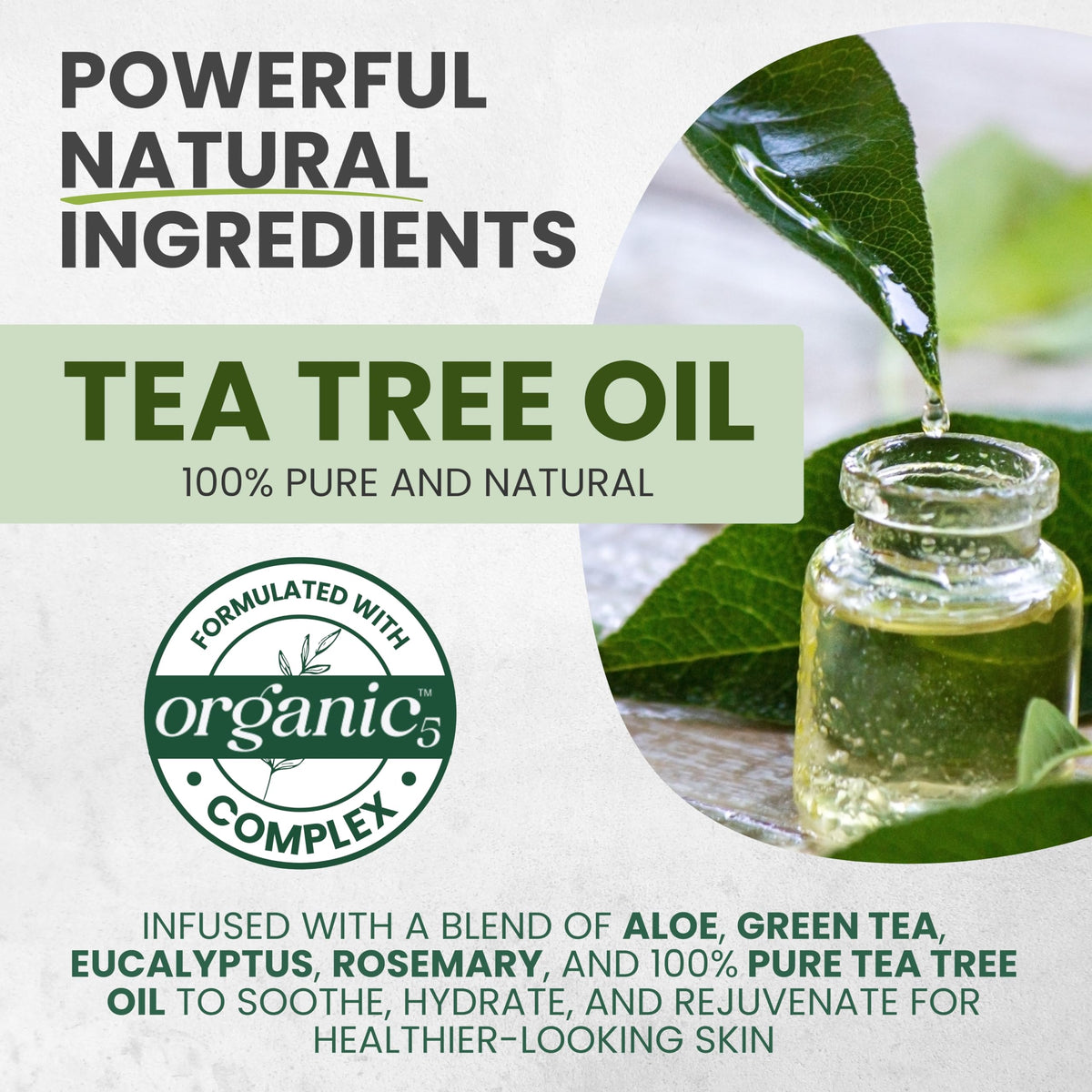 KESMEDIK Tea Tree Body Wash with aloe vera and tea tree oil