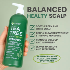 KESMEDIK Tea Tree Shampoo MaxTherapy bottle back view