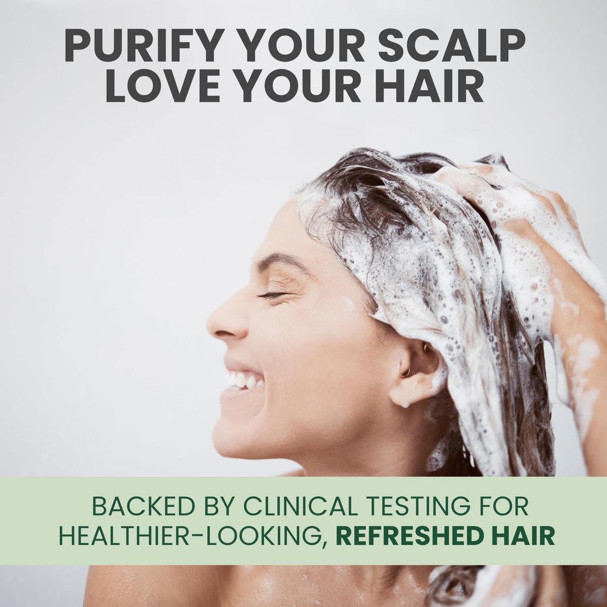 KESMEDIK Tea Tree Shampoo MaxTherapy in bathroom setting