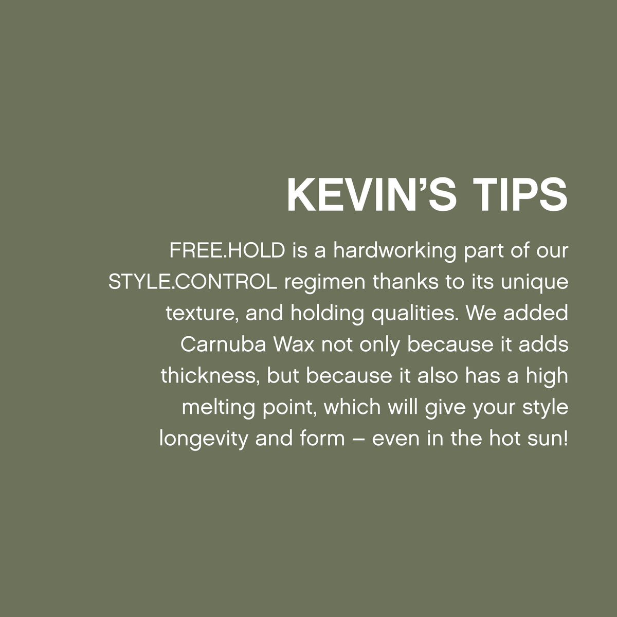 KEVIN.MURPHY FREE.HOLD Hair Styling Paste back view with ingredient list