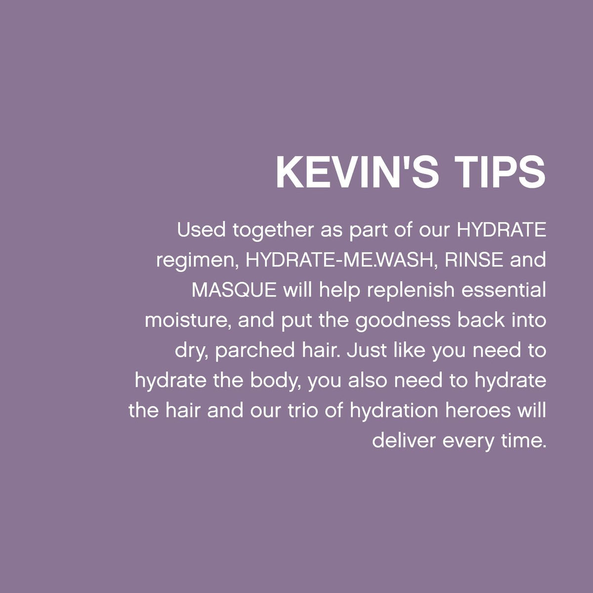 KEVIN.MURPHY hair care products on a bathroom shelf