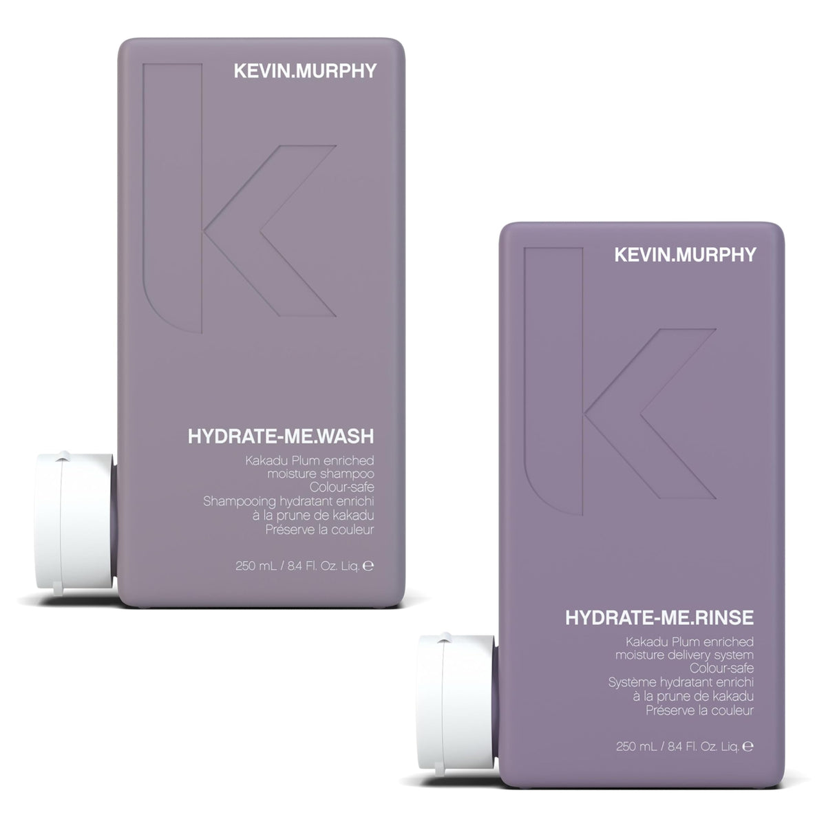 KEVIN.MURPHY HYDRATE-ME.WASH shampoo bottle front view, 8.4 fl oz