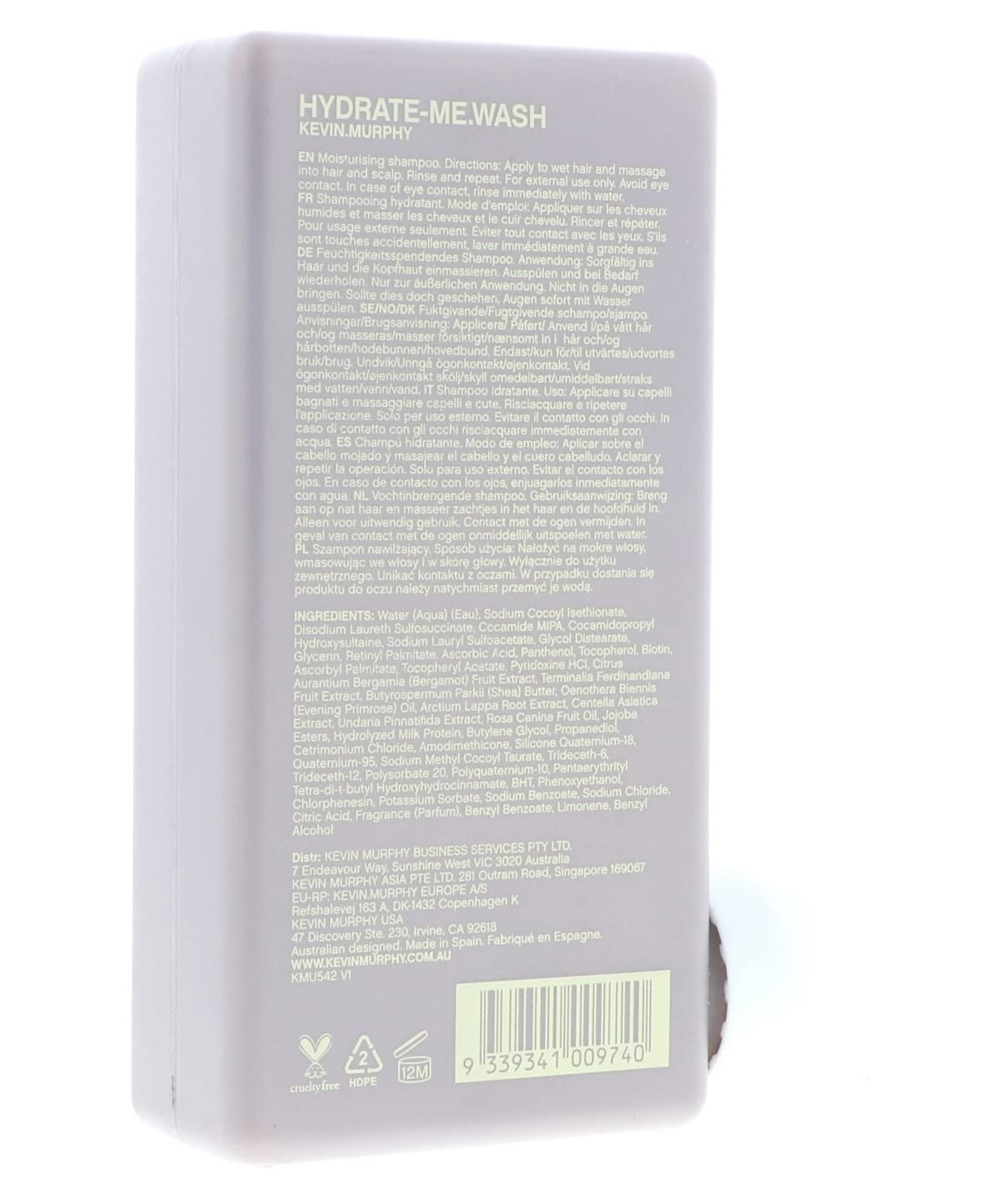 KEVIN.MURPHY Hydrate Me Wash Shampoo on a vanity