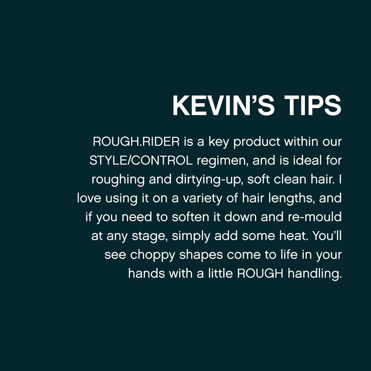 KEVIN.MURPHY ROUGH.RIDER Mouldable Styling Clay with bamboo extract