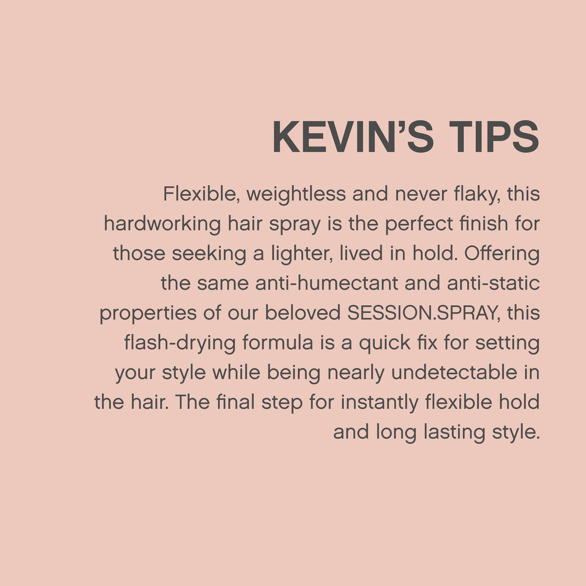 KEVIN.MURPHY SESSION.SPRAY FLEX botanical ingredients