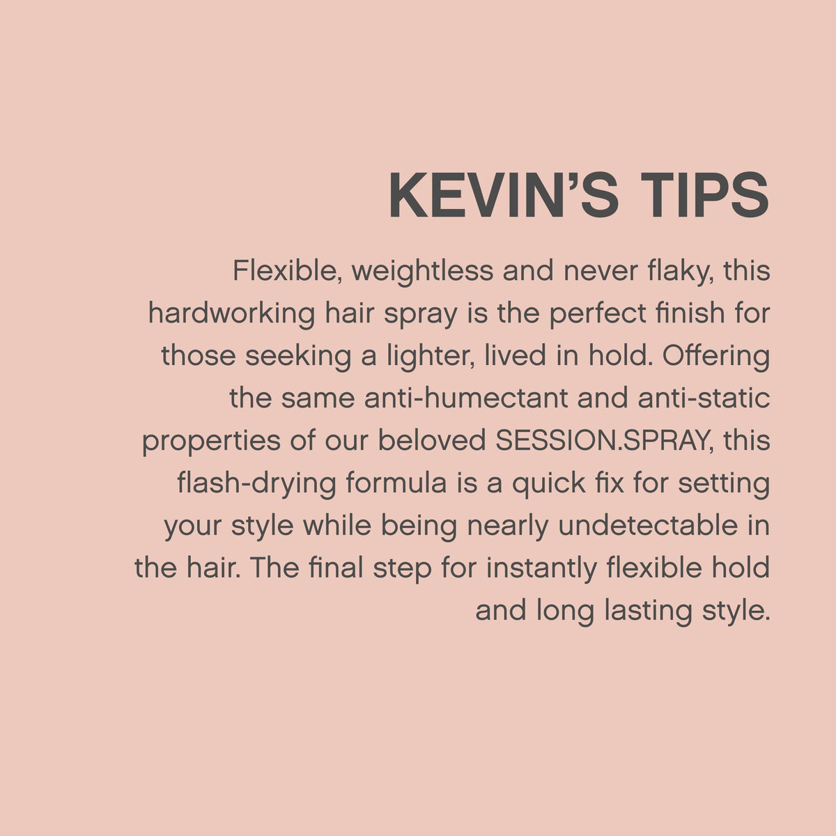 KEVIN.MURPHY SESSION.SPRAY FLEX on a vanity