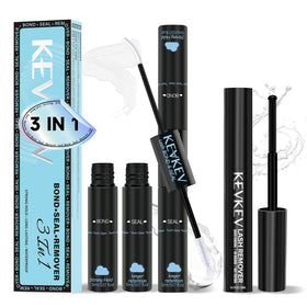 KevKev Lash Cluster Glue Remover Kit front view with 10ml glue and 5ml remover