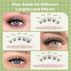 KEYYOU Angel Lash Clusters applied on model's eyes