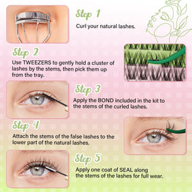 KEYYOU Angel Lash Clusters in a beauty setup