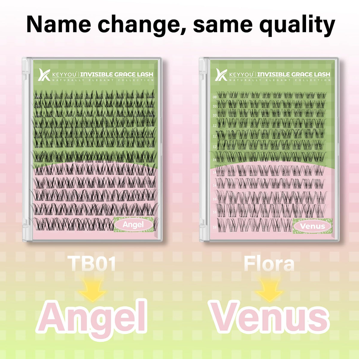 KEYYOU Angel Lash Clusters Kit lifestyle application on model