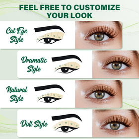 KEYYOU Brown Lash Clusters displayed with light hair