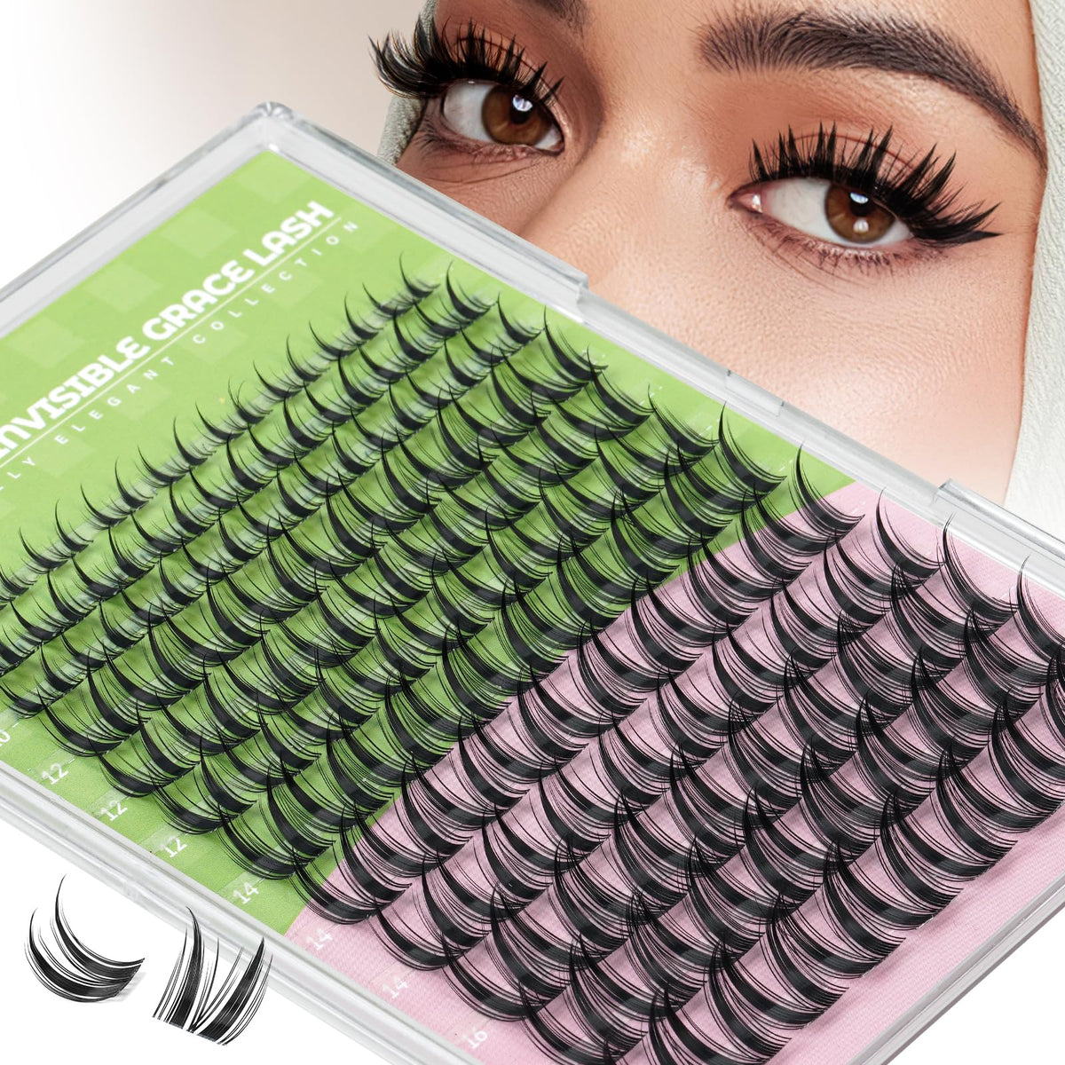 KEYYOU Bunny Lash Clusters pack front view