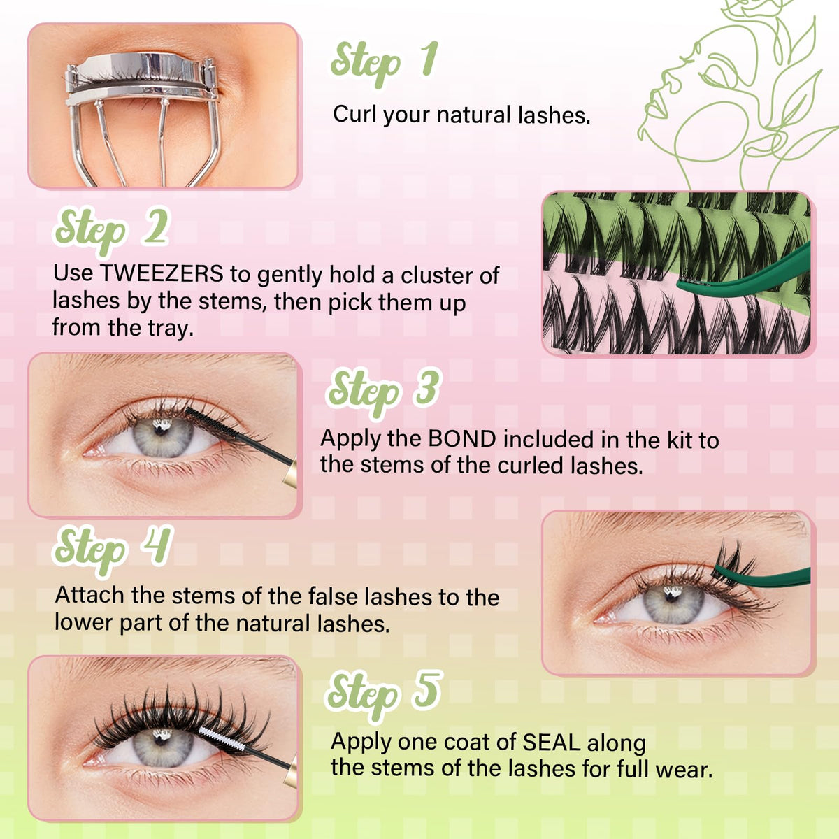 KEYYOU Chispa Lash Clusters in a beauty setup