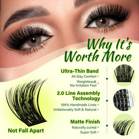 KEYYOU Enchantress Lash Clusters Kit clusters in various lengths