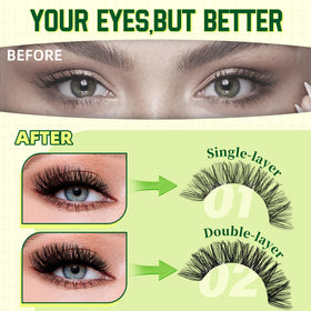KEYYOU Enchantress Lash Clusters Kit contents including clusters and tools