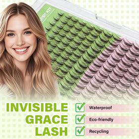 KEYYOU Fairy Brown Lash Clusters application instructions
