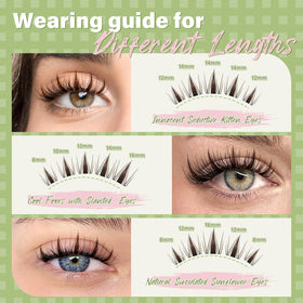 KEYYOU Fairy Brown Lash Clusters lifestyle scene with model