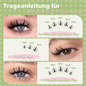 KEYYOU Fairy Lash Clusters applied on model