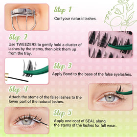 KEYYOU Fairy Lash Clusters D Curl 10-14MM set